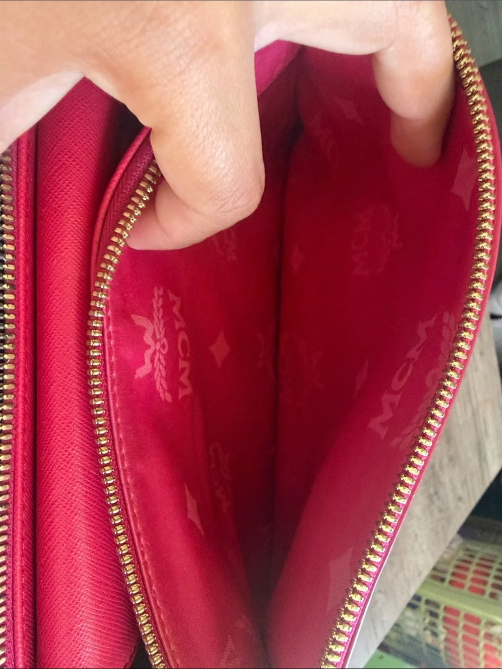 MCM vibrant red